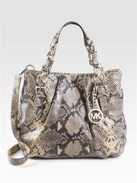 michael kors python bag sale|Michael Kors black snakeskin purse.